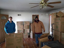This is a few of our crew members preparing for a pack and load.